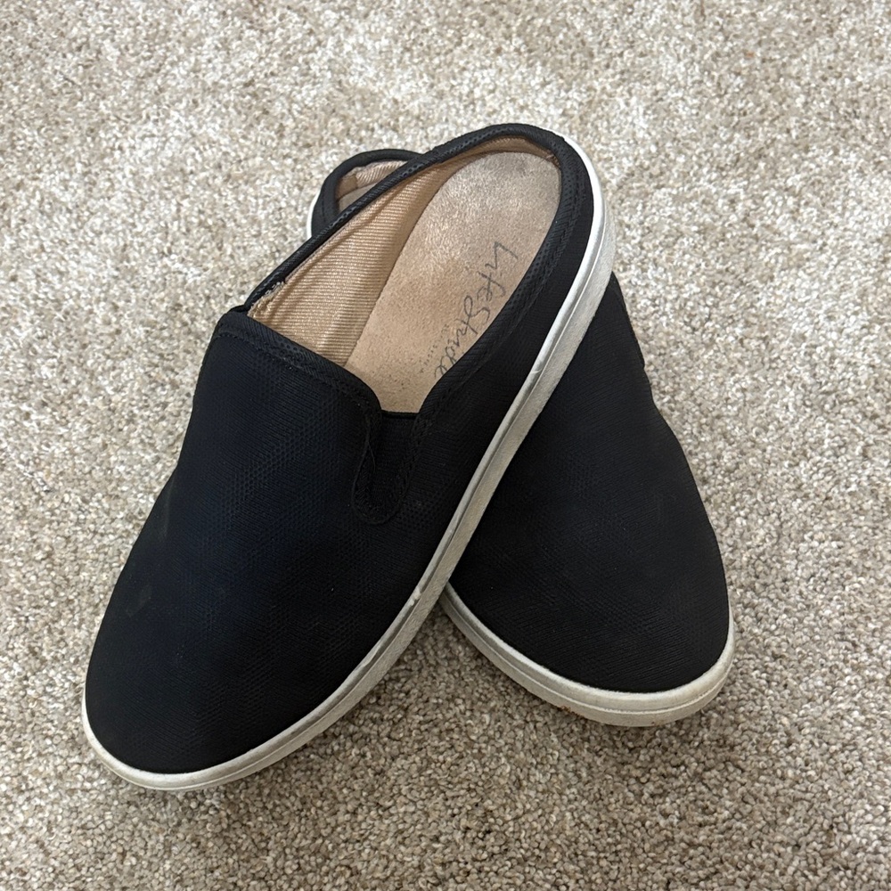 Life Stride Black Slip-On Flats